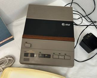 Vintage Yellow Landline Telephone with AT&T Answering Machine