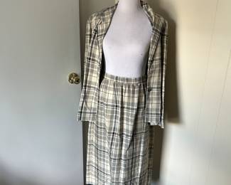 Vintage Oscar de la Renta Women's Classic Plaid Suit Size 10