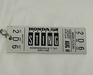 1985 promo Sting concert ticket