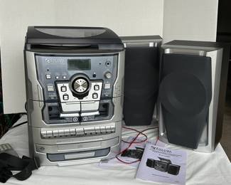 Encore Music System with Dual Deck and Speakers