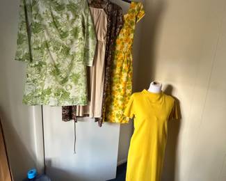 Vintage Floral and Solid Color Dresses Collection
