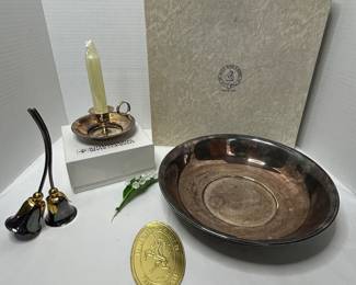 Vintage Silverplated Candle Holder and Serving Bowl by Bailey Banks & Biddle