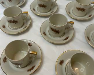 1940's KPM Pinecone Espresso Cup and Saucer Set