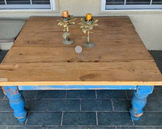 Blue & brown table (47x19 1/2)