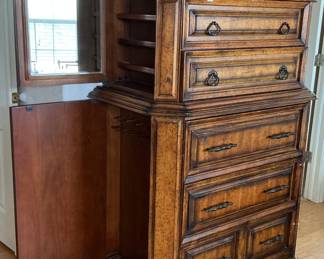 Aspen home dresser with jewelry & storage compartment (2piece) top piece (33x25 1/2), bottom (41x42)