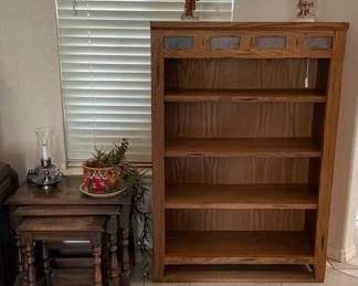 Storage cabinet (33x49) , 3 tables(17,18,19 inches tall)