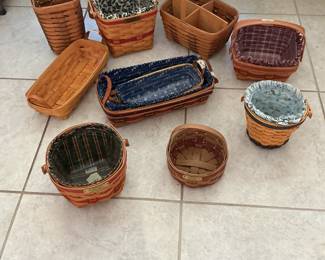 Longaberger hand woven baskets collection