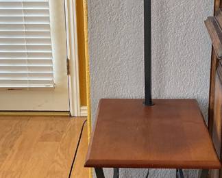 Side table with lamp (20x23) lamp measures 31 inches tall from top of table