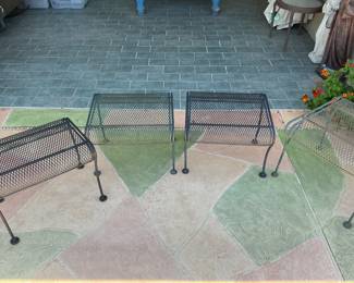 4 black iron wrought tables (20x15)