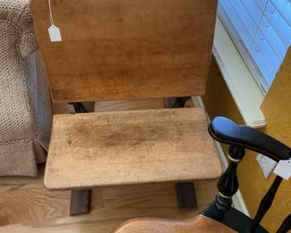 2 small vintage chairs, left chair (21 1/2 x30), right chair (19x24 1/2)