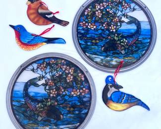 66 ColorfulGlassBirdandCarpSuncatchers