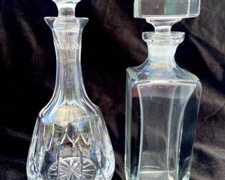 41 TwoLeadCrystalDecanters