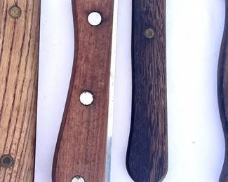 68 VintageSushiKnivesCarbonSteelKnifeandAntlerHandledSharpener