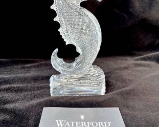 2 WaterfordCrystal7TallSeahorseFigurine