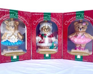 79 HandBlownGlassTeddyBearChristmasOrnamentsbyBrassKey