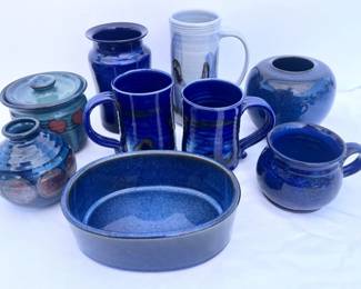65 CobaltandBrilliantBluesStudioCraftedStonewarePottery
