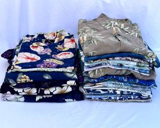 27 BigLotVintageofMensHawaiianShirtsAllSizes