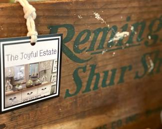 Several advertising crates