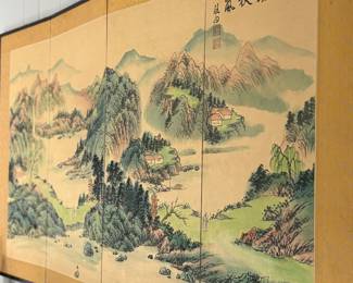 Asian folding screen. 