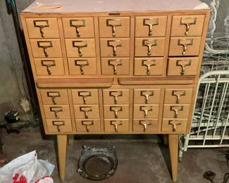 Fantastic Maple Library Card Catalogue Cabinet