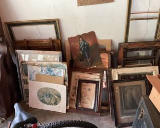 More of the Huge Selection of Antique and Vintage Frames, Prints and Pictures