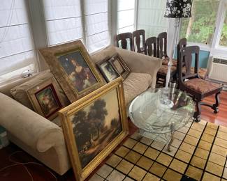 Paine Furniture Chairs, Various Prints, Pictures and Frames, Modern Rug