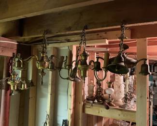 Vintage Brass Chandeliers