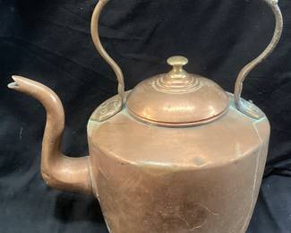 ANTIQUE COPPER KETTLE & POT