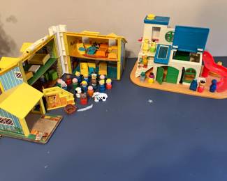 Fisher Price house w people and furniture, Fisher Price Sesame St. depot w characters