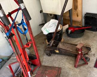 Large 2 wheel dolly, heavy duty floor jack