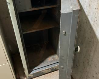 Cramer's fireproof safe, open but combination lock unknown