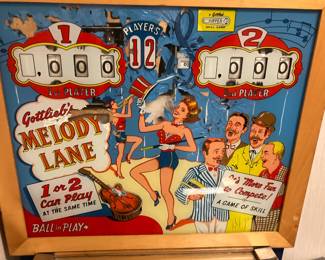 Top on pinball machine