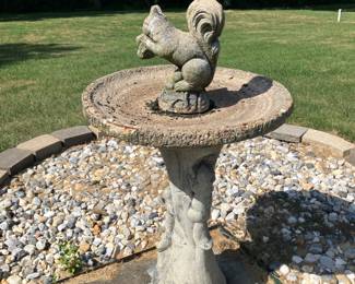 Concrete bird bath