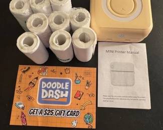 Doodle Dash Mini Printer with Paper Rolls