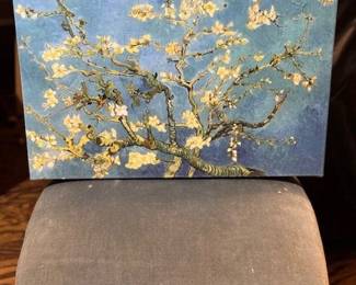 Canvas Print of Flowering Tree Against Blue Sky