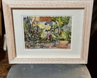 Signed Art Print of Botanical Garden Scene