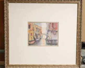 "Venice" by Bernhard Vogel Framed Watercolor Print
