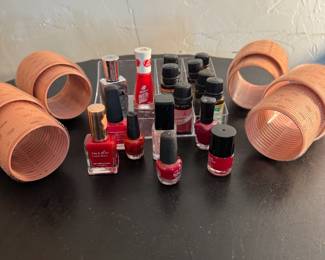 Red Nail Polish, Hair Curlers, and Essential Oils