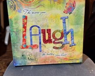 Multicolor Canvas Artwork Print with Inspirational Text