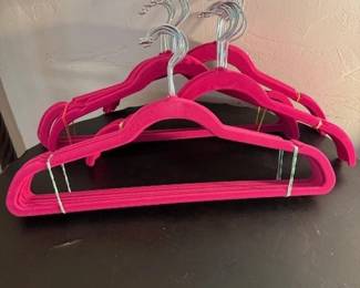 Pink Velvet-Coated Hangers