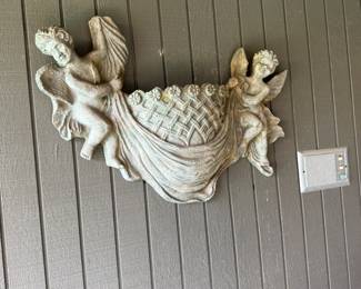 Elegant cherub wall planter