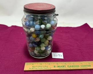 Vintage Jar of Marbles