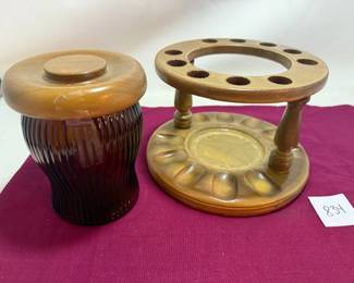 Pipe Holder and Humidor Jar
