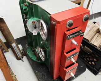 Engine Block rolling storage cabinet - UNIQUE!