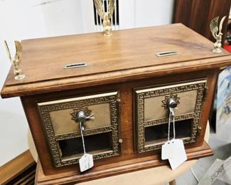 Handmade post office box bank