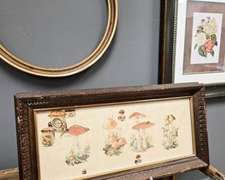 Vintage Wall Art. Mushrooms