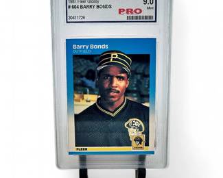 1987 Fleer Glossy #604 Barry Bonds PRO 9