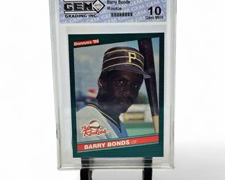 1986 Donruss #11 Barry Bonds Rookie GEM 10 Rookie