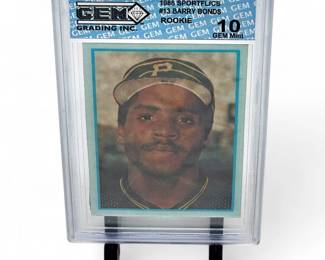 1986 Sportflics #13 Barry Bonds Rookie GEM Rookie