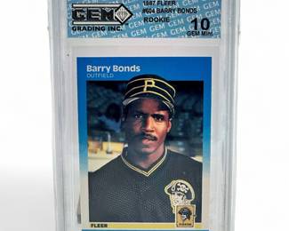 1987 Fleer #604 Barry Bonds Rookie GEM 10 Rookie